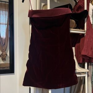 Vici Velvet Wine Mini Dress